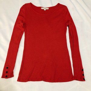 LOFT Red Knit Top size M
